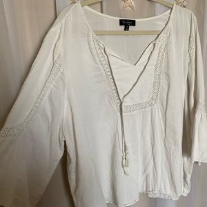 White flowy blouse
